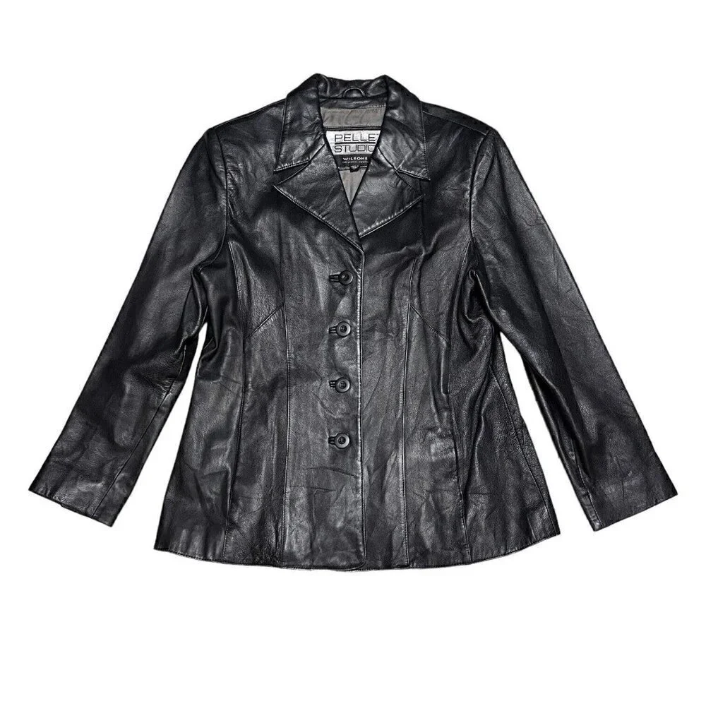 Wilson’s Leather Pelle Studio Vintage Leather Designer Luxury Jacket Medium - Picture 2 of 5